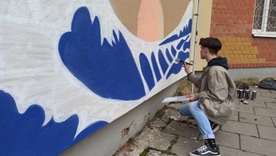 Новое граффити от юного художника в Сверном районе Воронеж Волна 