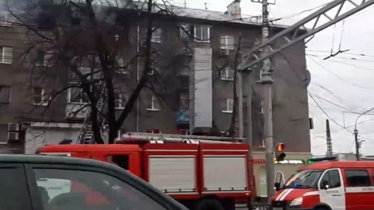 Пожар в пятиэтажке на Московском проспекте. Воронеж. Северный район. 