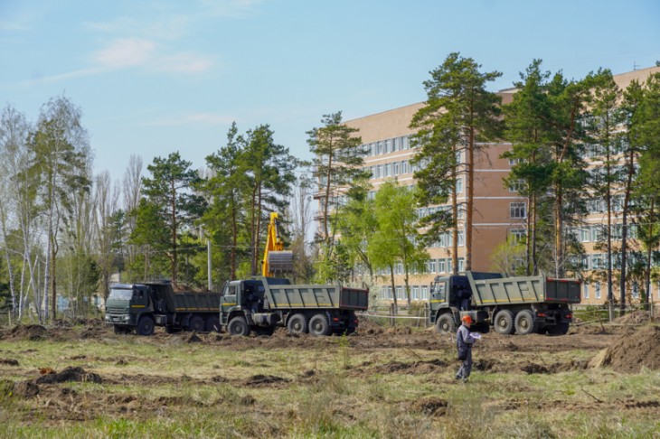 Строительство быстровозводимой инфекционной больницы началось в Воронеже. Северный район. Коронавирус.