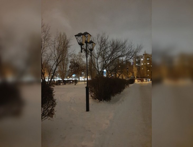 Темень в сквере на Московском проспекте 