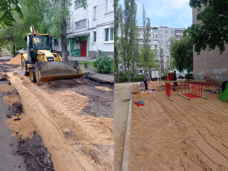 В Северном районе продолжается благоустройство дворов 