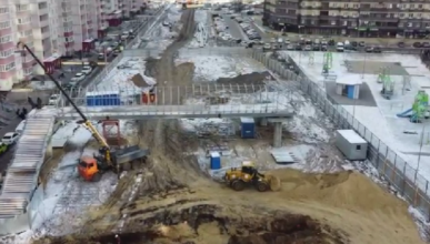 Масштабы строительства новой дороги за 1,7 млрд руб показали с воздуха в Воронеже 