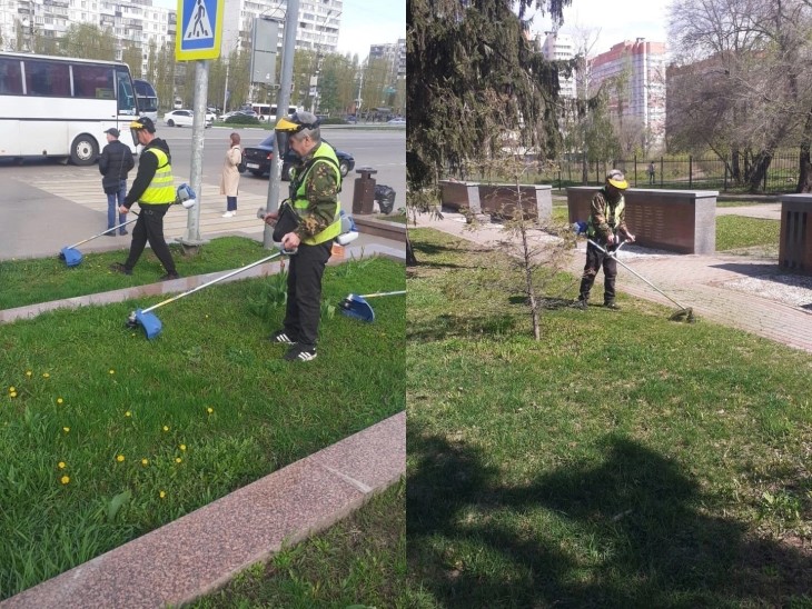 В Северном районе комбинат благоустройства наводят порядок