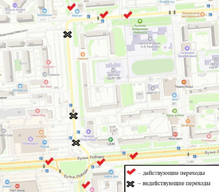 Воронежцев предупредили о перекрытии пешеходных переходов из-за стройки дублёра Московского проспекта