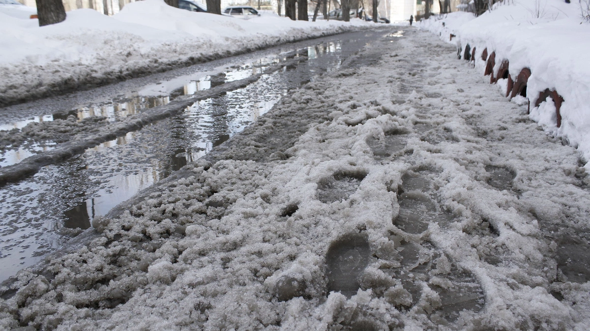 Растаявший снег превратил Воронеж в «Венецию» 