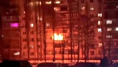 Жилая многоэтажка загорелась в Воронеже 