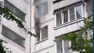 Двух детей спасли из полыхающей девятиэтажки в Воронеже