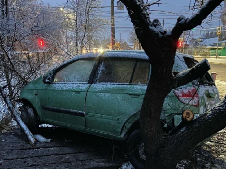 Врезался в дерево и сбежал: пьяный воронежец устроил переполох в Северном