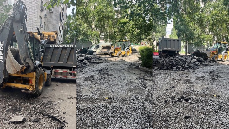 В Коминтерновском районе продолжаются работы по благоустройству тротуарной сети