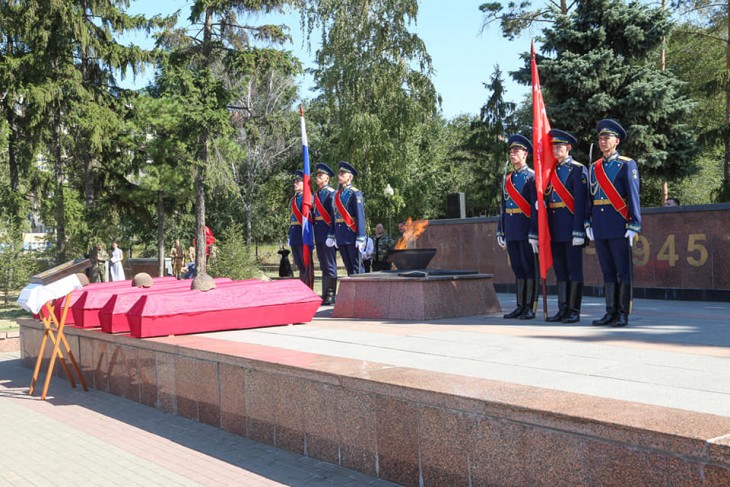 В Коминтерновском районе перезахоронили останки 45-ти воинов Воронеж Северный район 