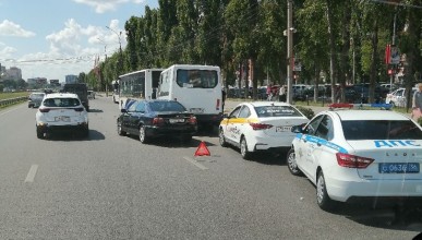 ДТП с маршрутками на Московском проспекте. Воронеж Северный район