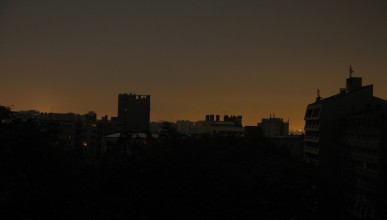 От памятника Славы до Окея выключили свет. Воронеж Северный район