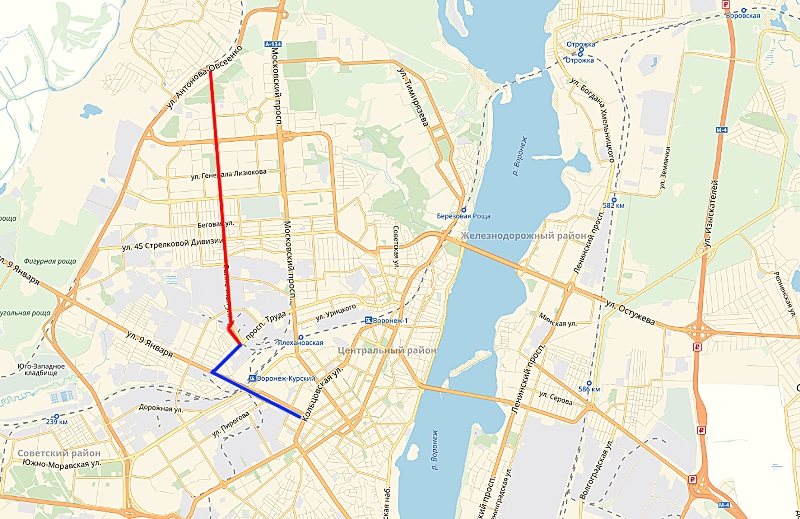 Проект дублера московского проспекта воронеж схема